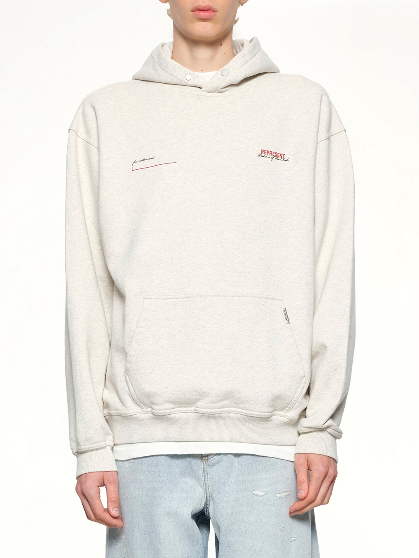 Patron of The Club Hoodie in Cream Marl