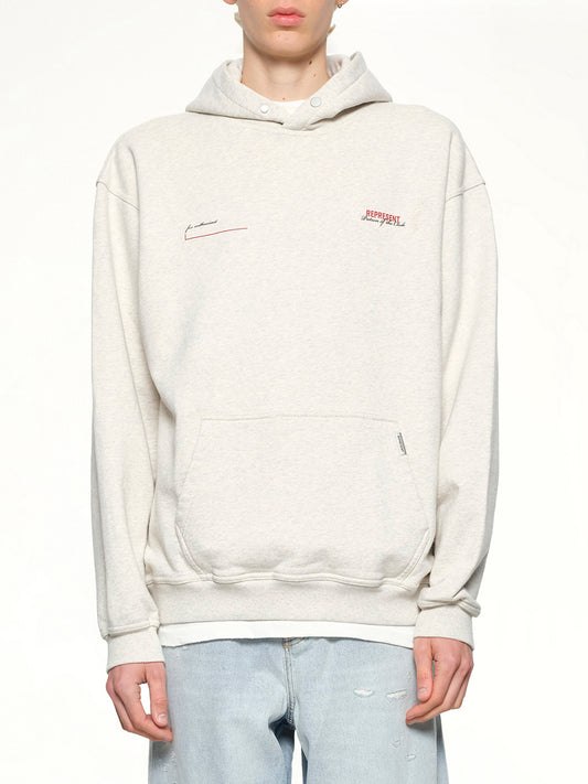 Patron of The Club Hoodie in Cream Marl