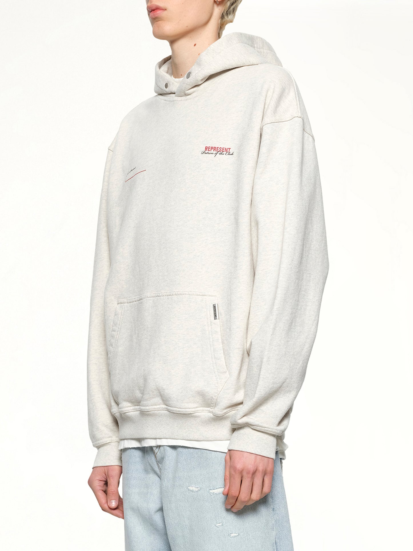 Patron of The Club Hoodie in Cream Marl