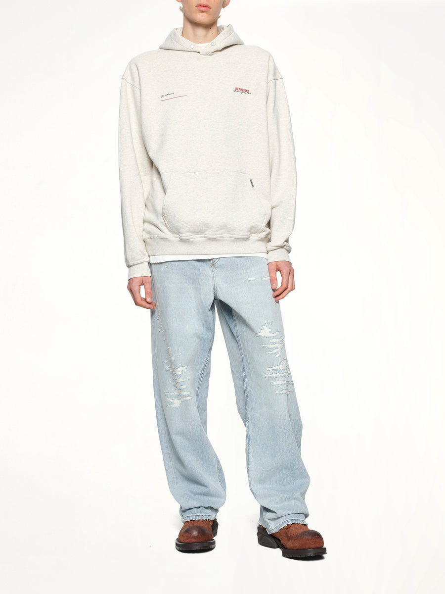 Patron of The Club Hoodie in Cream Marl