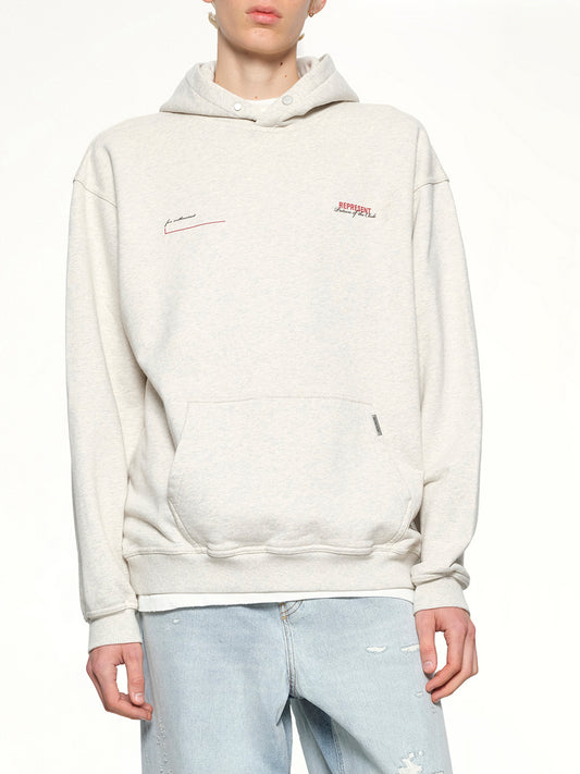 Patron of The Club Hoodie in Cream Marl