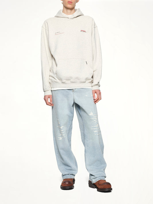 Patron of The Club Hoodie in Cream Marl