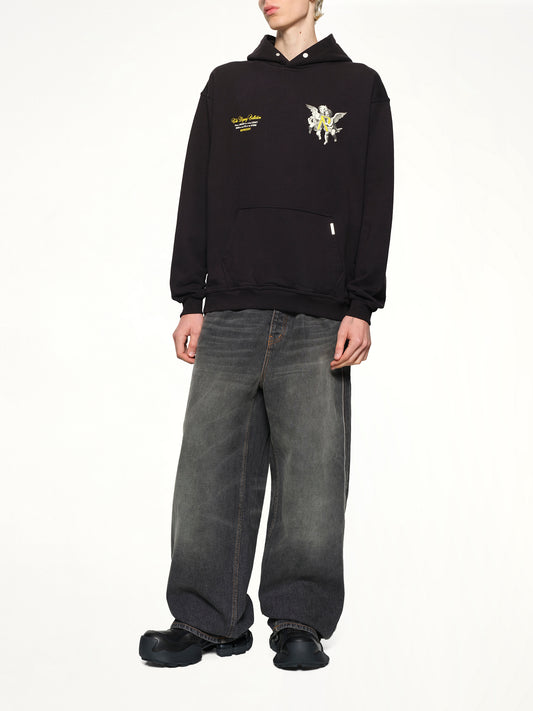 Represent Legacy Cherubs Hoodie in Jet Black