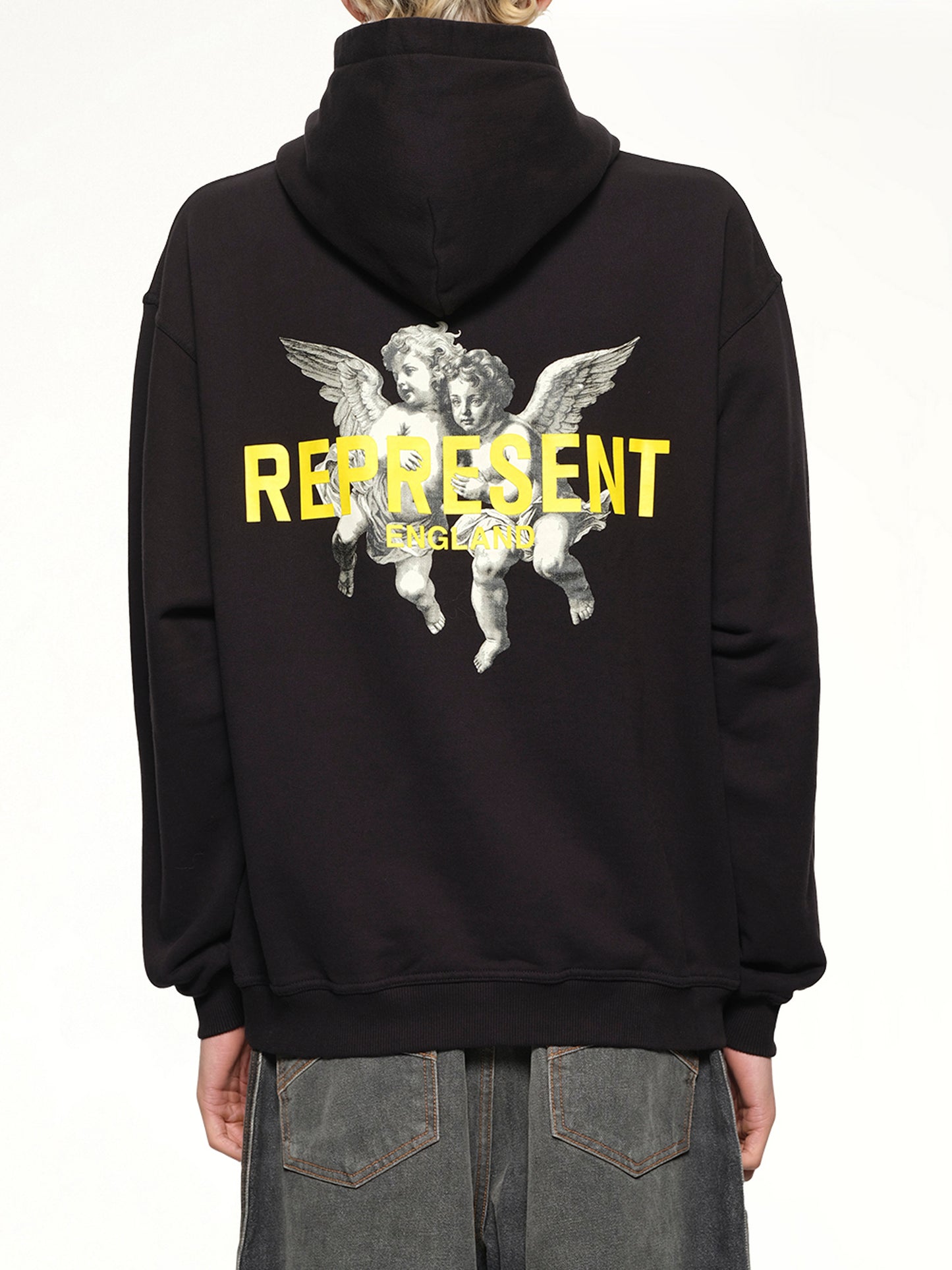Represent Legacy Cherubs Hoodie in Jet Black