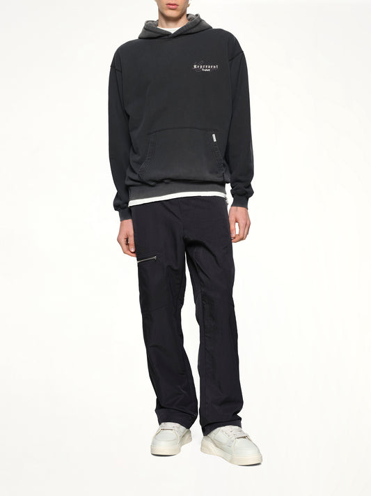 Represent Legacy Overprint Hoodie in Vintage Black