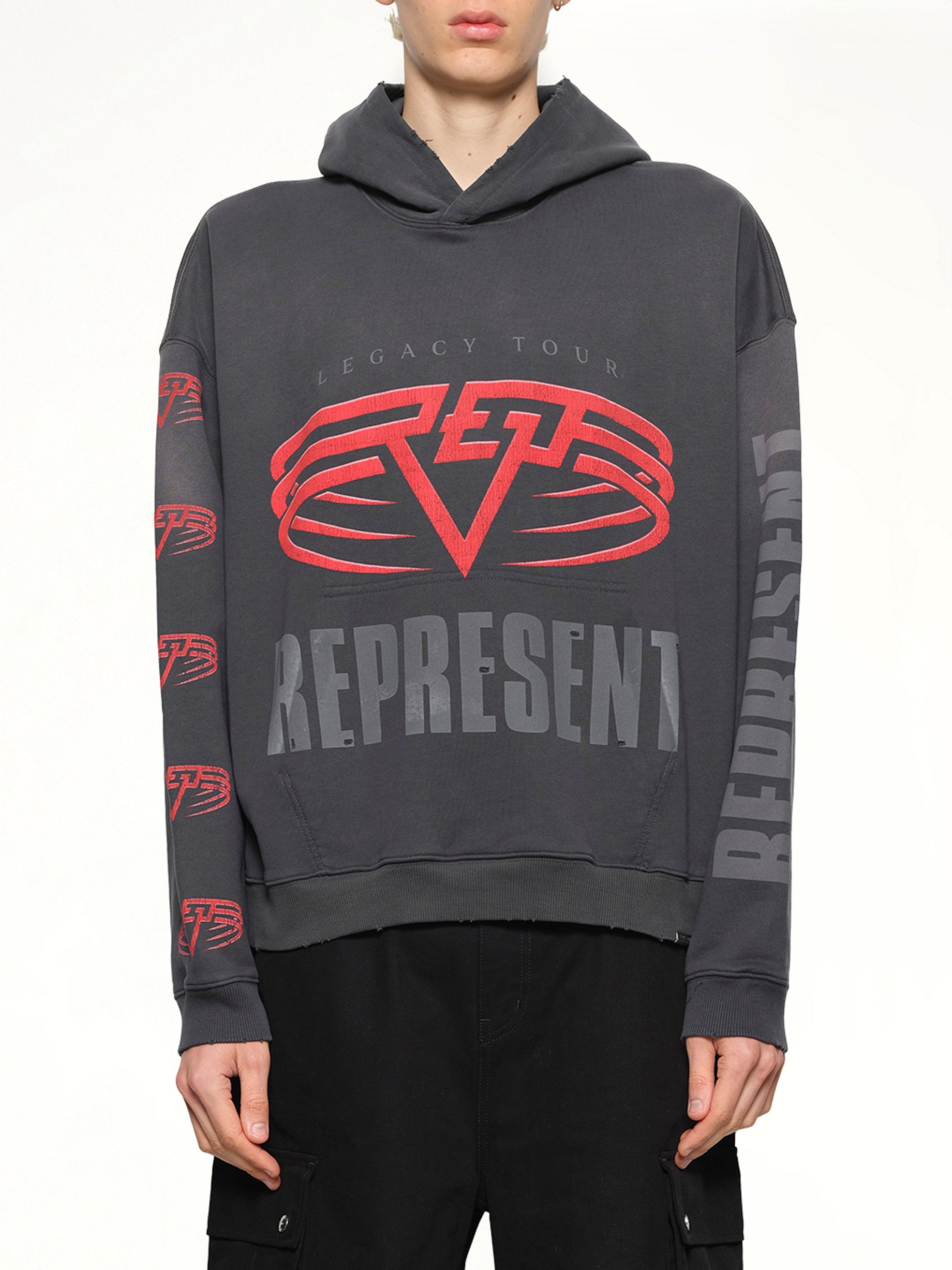 Represent Living Legacy Tour Hoodie in Sun Fade Grey