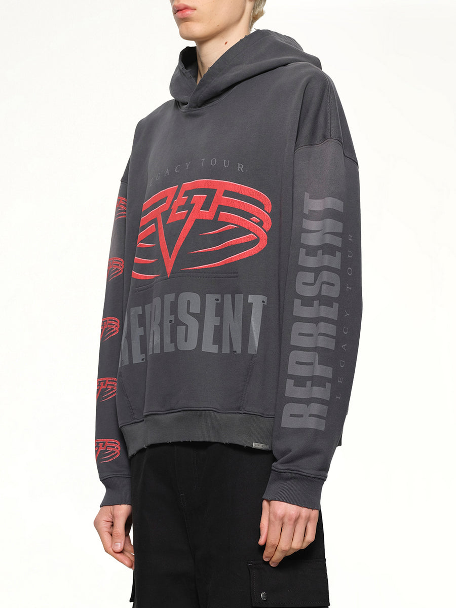 Represent Living Legacy Tour Hoodie in Sun Fade Grey
