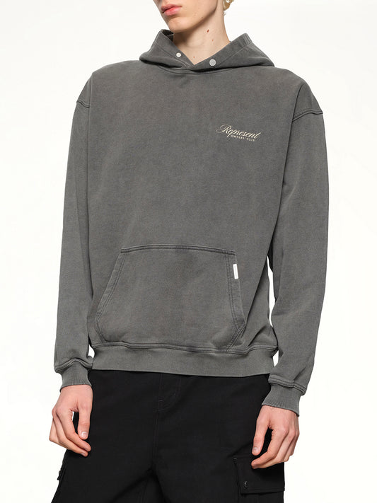 Represent Owners Club Script Hoodie in Vintage Grey