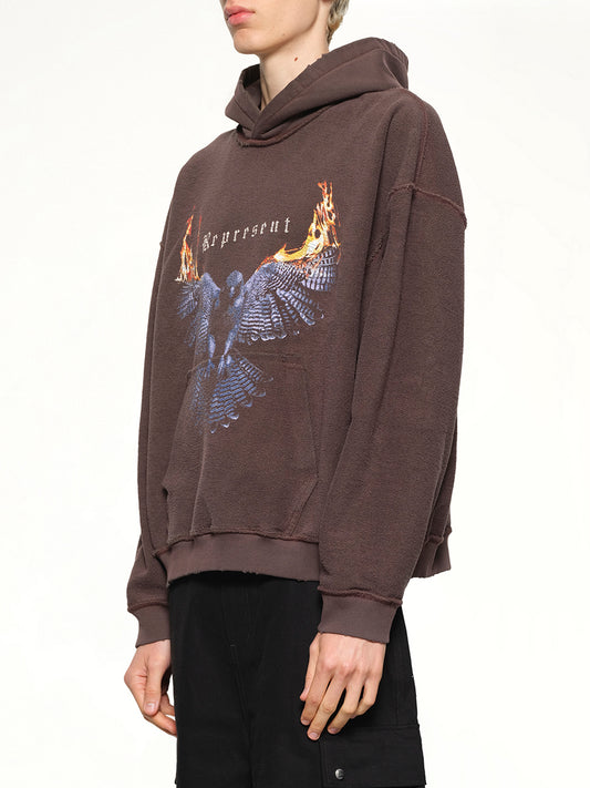 Reversible Living Legacy Falcon Hoodie in Nero