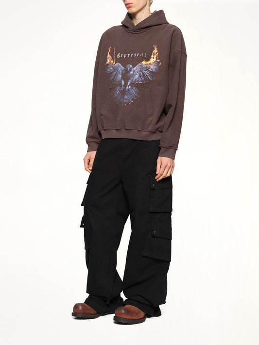 Reversible Living Legacy Falcon Hoodie in Nero