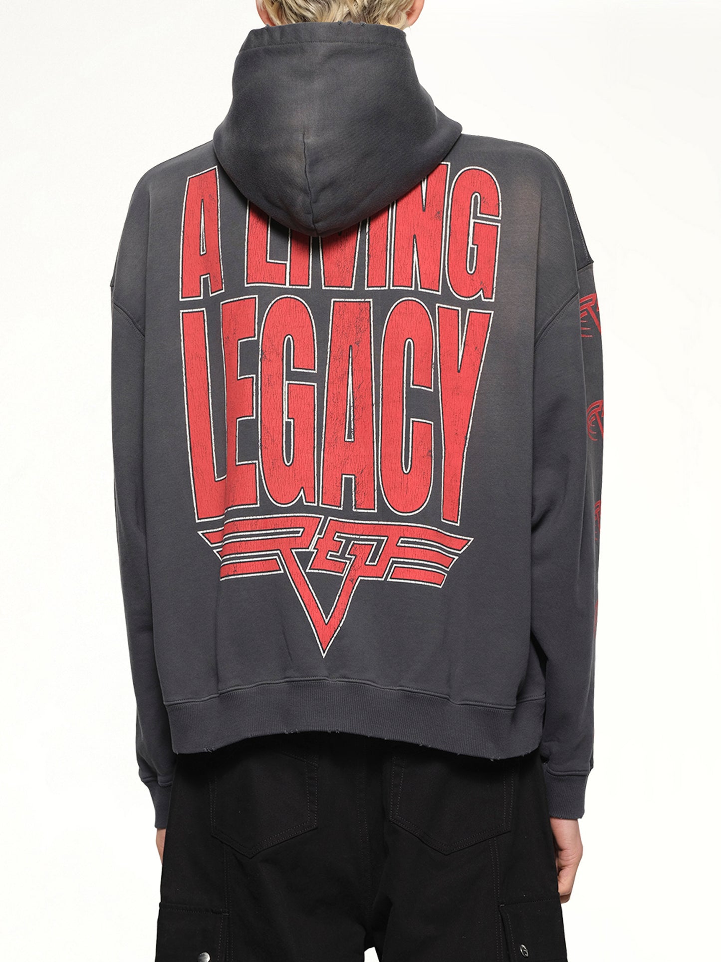 Reversible Living Legacy Falcon Hoodie in Sun Fade Grey