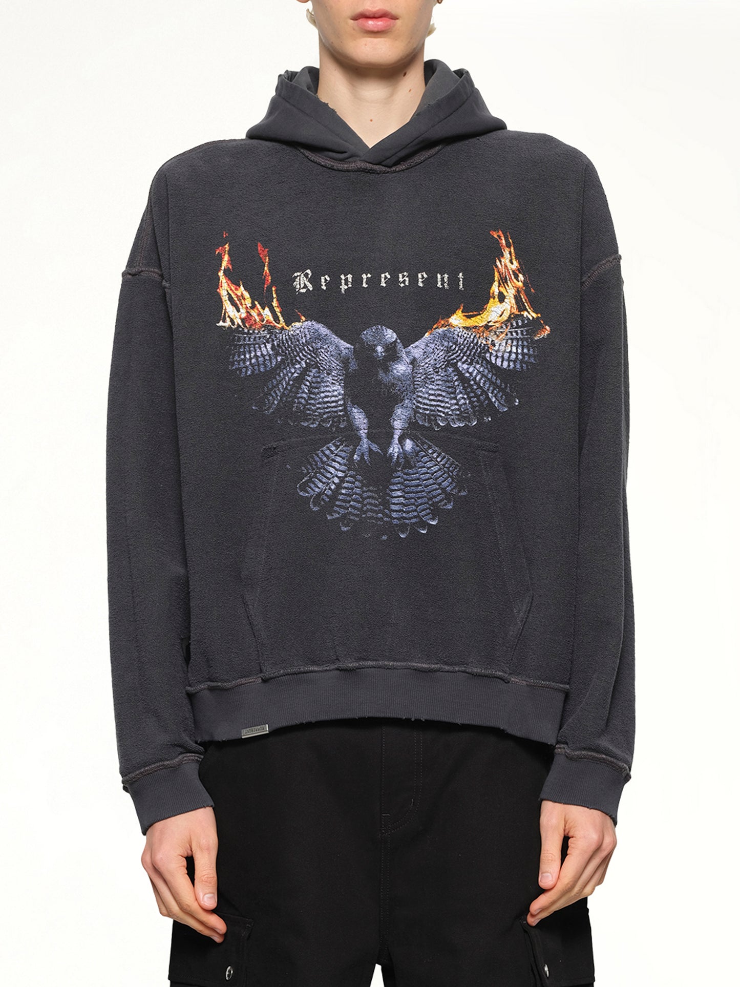 Reversible Living Legacy Falcon Hoodie in Sun Fade Grey