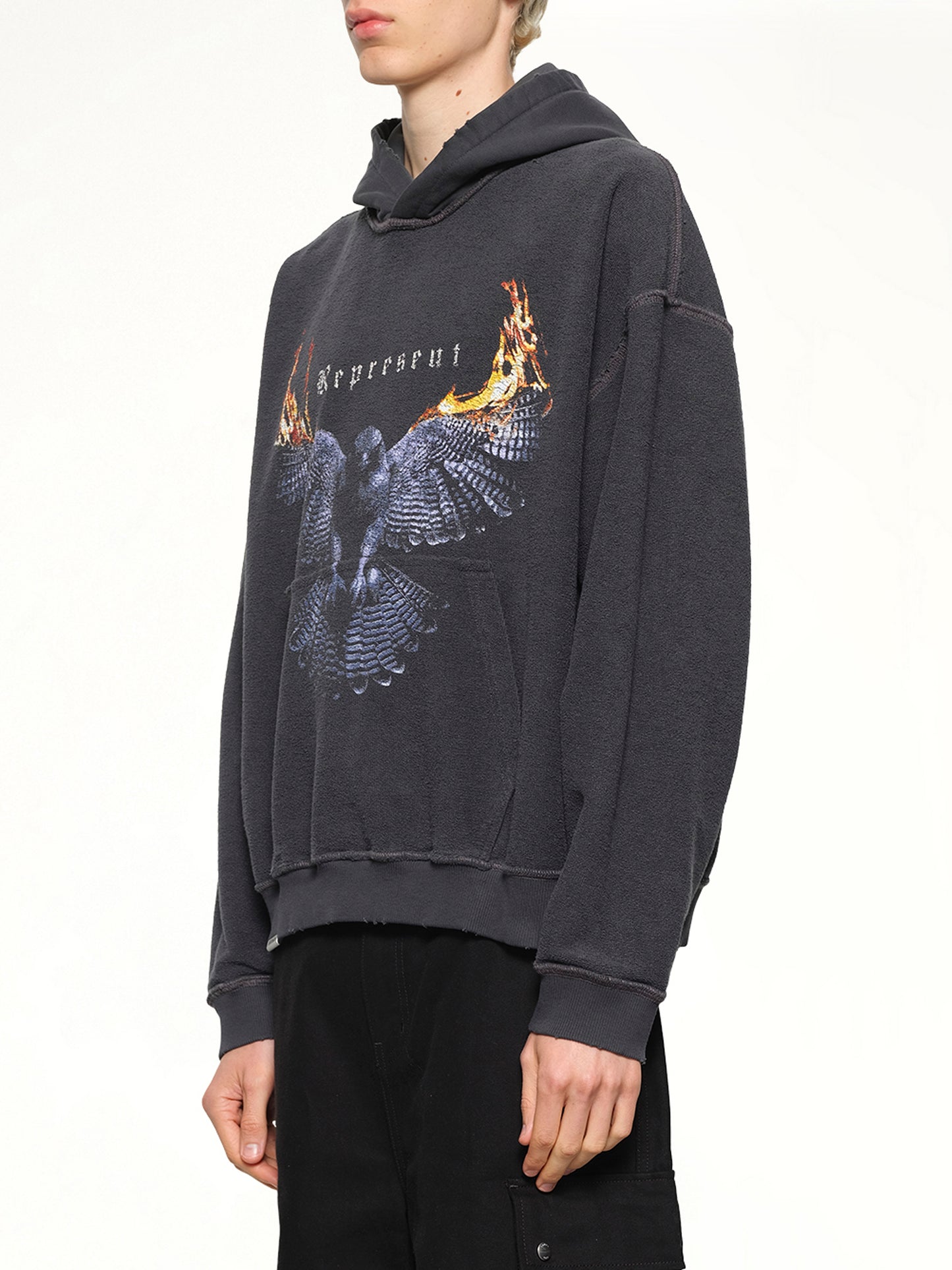 Reversible Living Legacy Falcon Hoodie in Sun Fade Grey