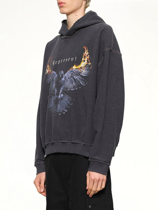 Reversible Living Legacy Falcon Hoodie in Sun Fade Grey