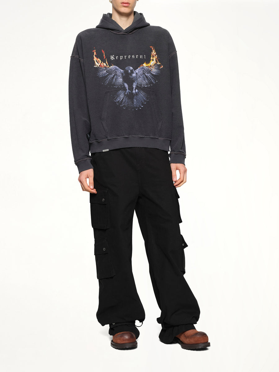 Reversible Living Legacy Falcon Hoodie in Sun Fade Grey