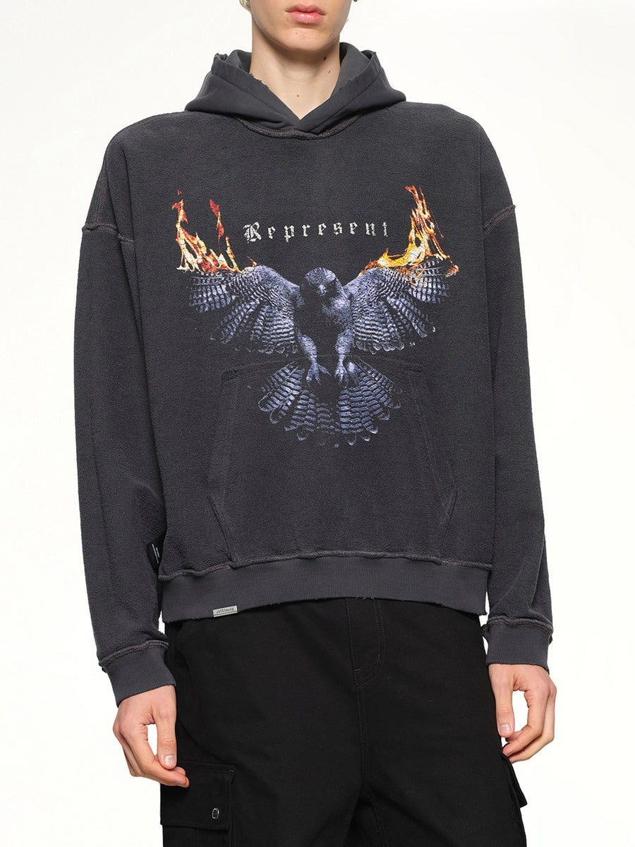 Reversible Living Legacy Falcon Hoodie in Sun Fade Grey