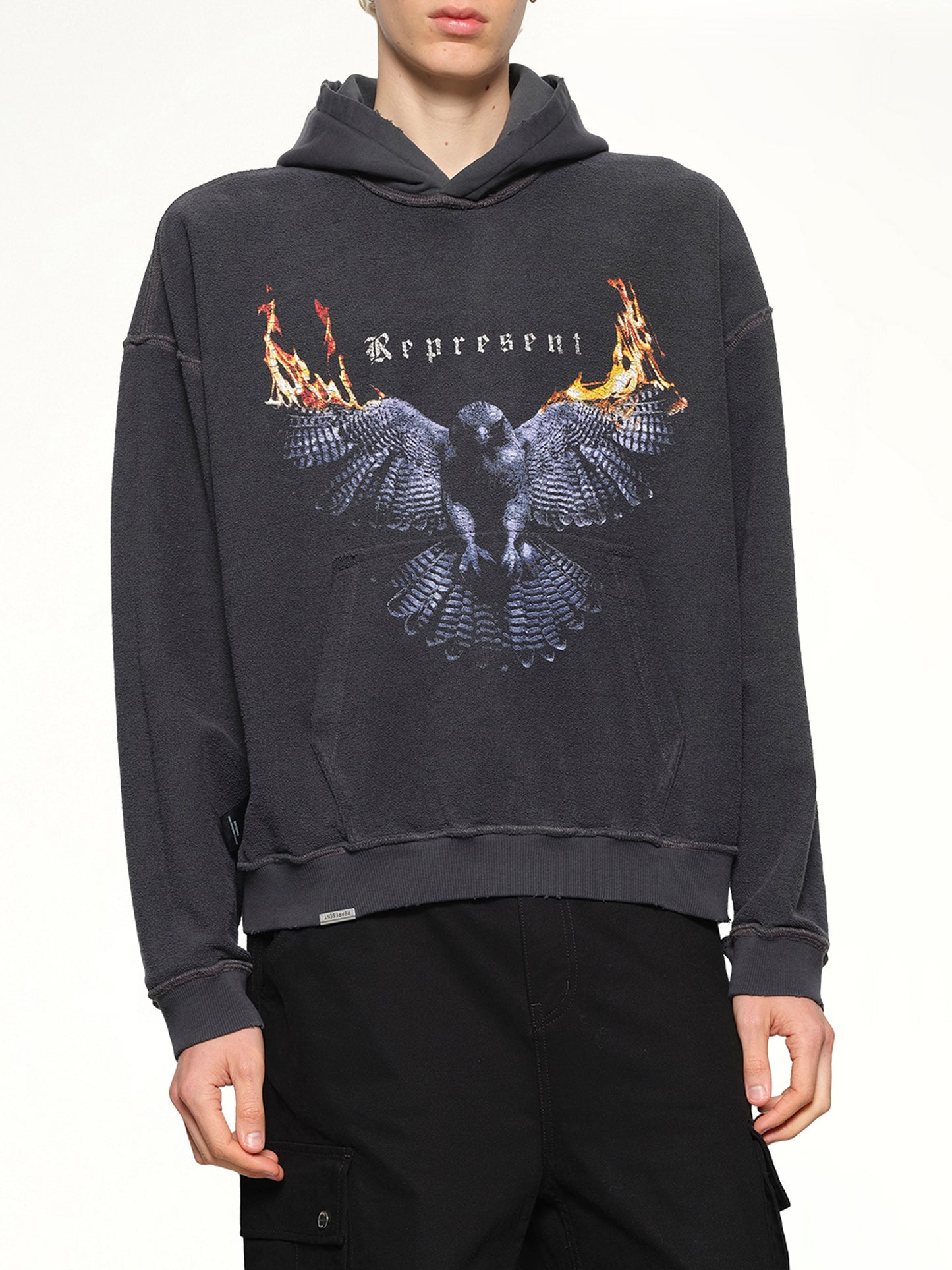 Reversible Living Legacy Falcon Hoodie in Sun Fade Grey