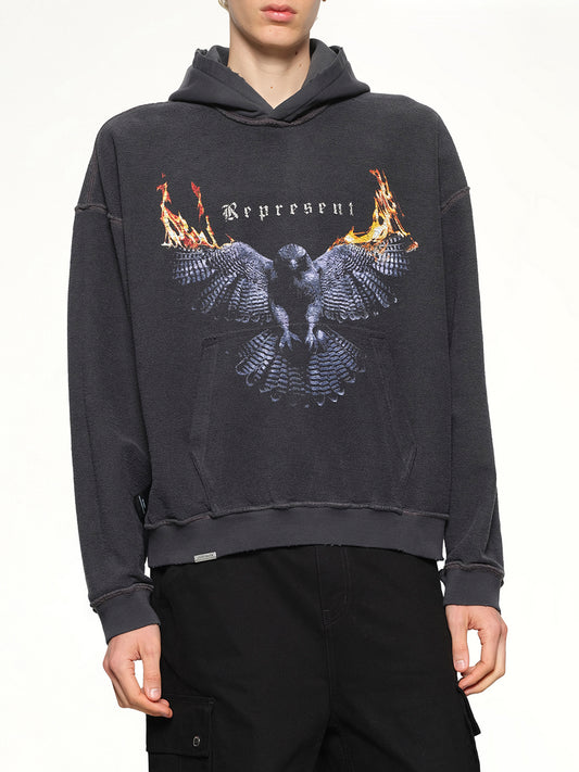 Reversible Living Legacy Falcon Hoodie in Sun Fade Grey