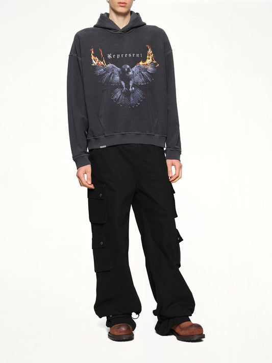 Reversible Living Legacy Falcon Hoodie in Sun Fade Grey