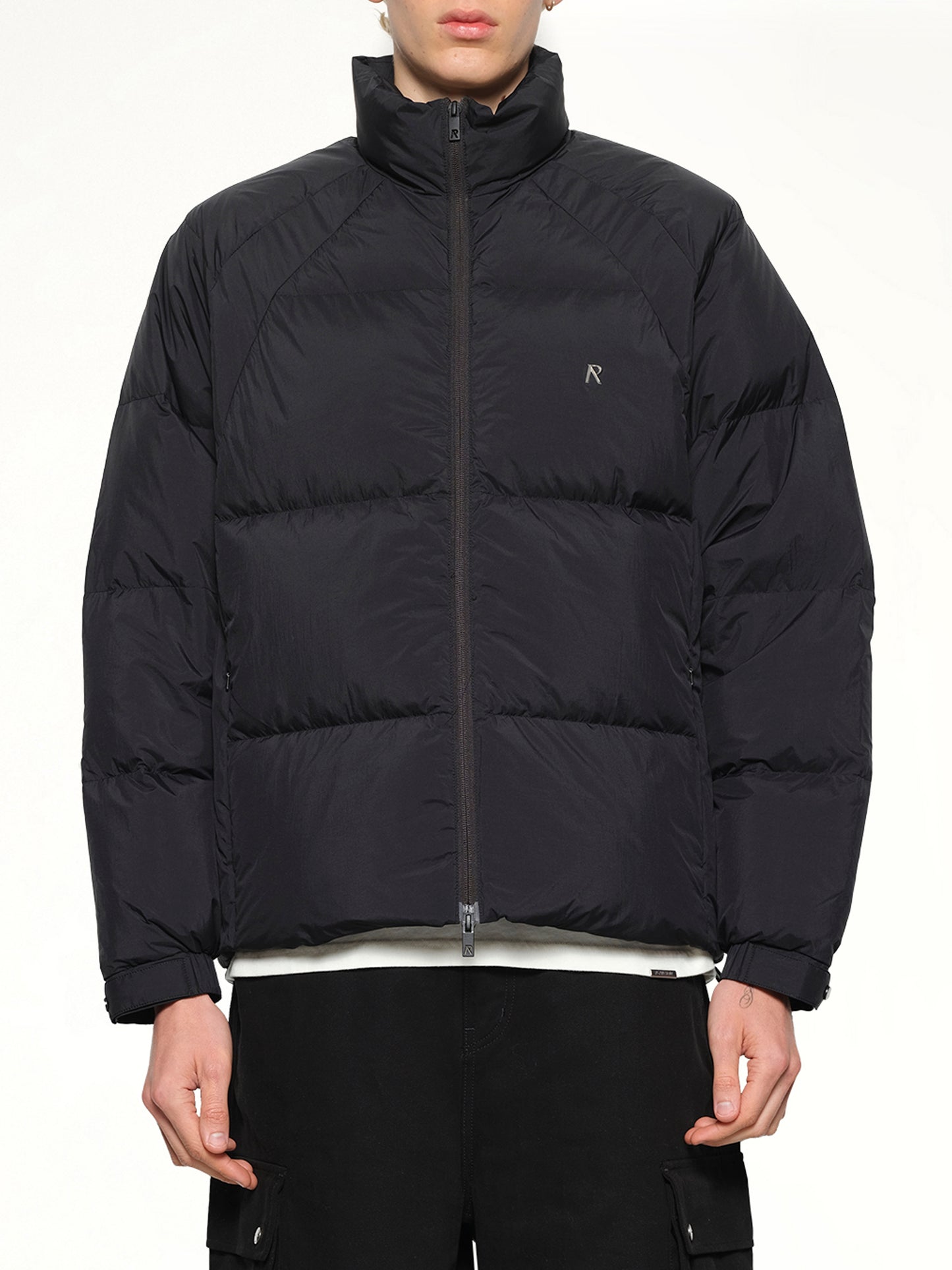 Funnel Neck Puffer in Black