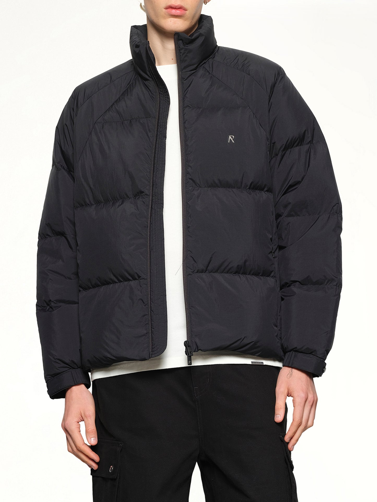Funnel Neck Puffer in Black