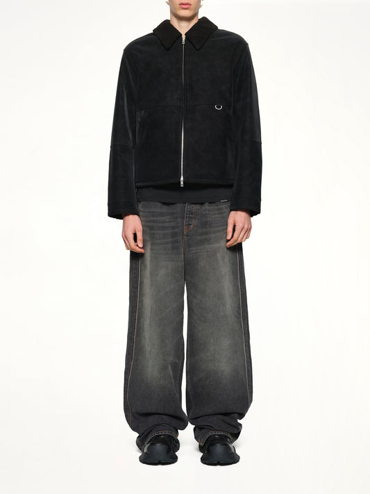 Shearling Jacket in Jet Black