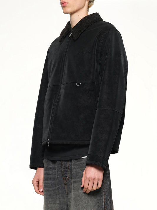 Shearling Jacket in Jet Black
