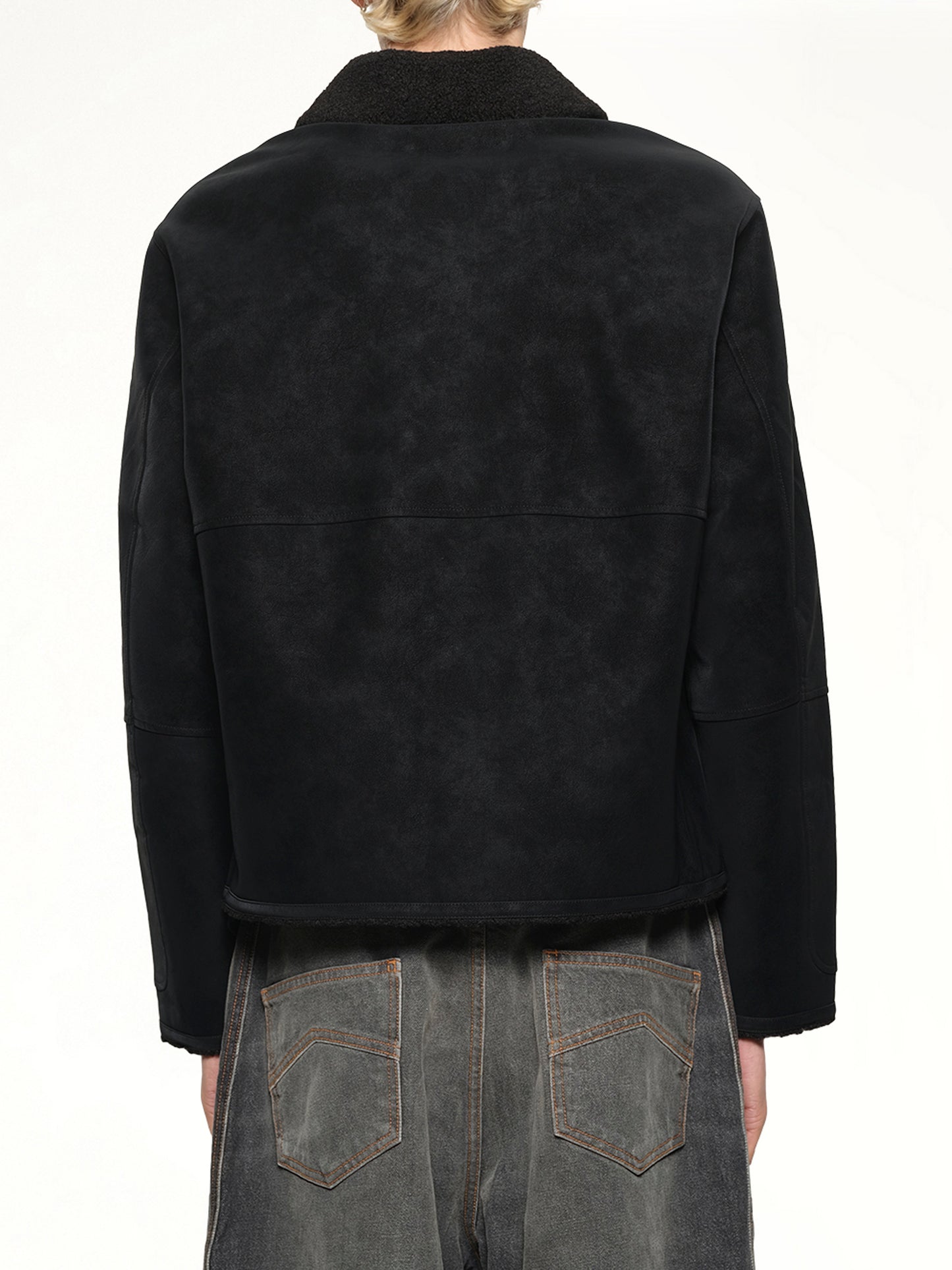 Shearling Jacket in Jet Black