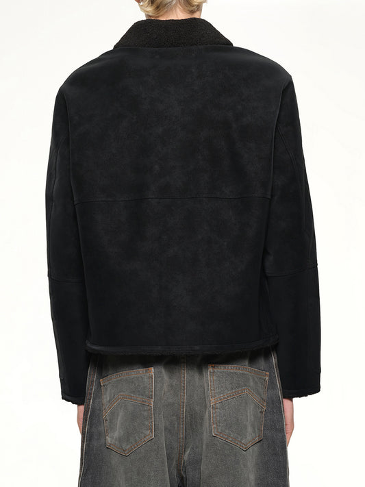 Shearling Jacket in Jet Black