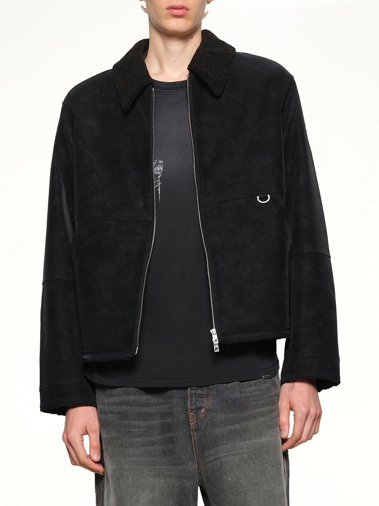 Shearling Jacket in Jet Black