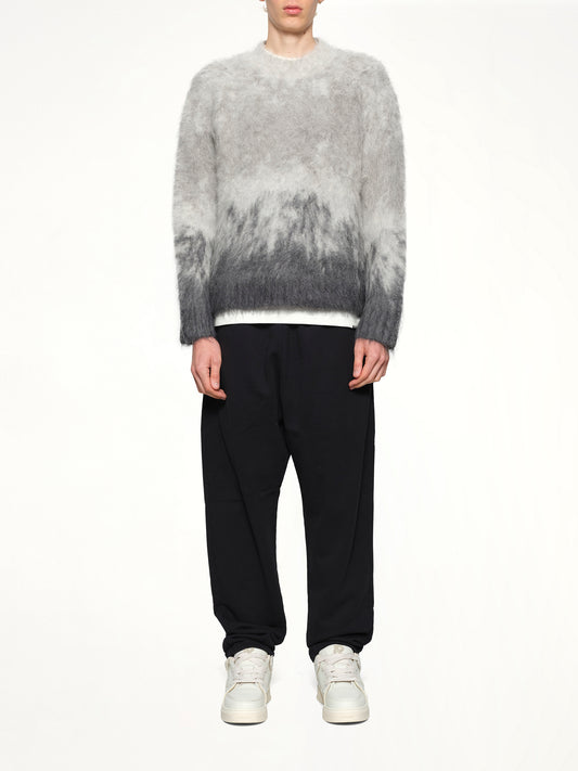 Ombre Knit Sweater in Light Grey