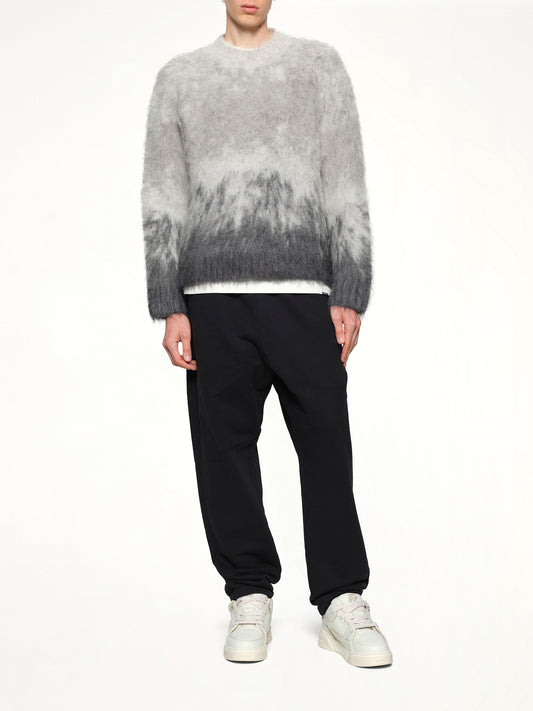 Ombre Knit Sweater in Light Grey