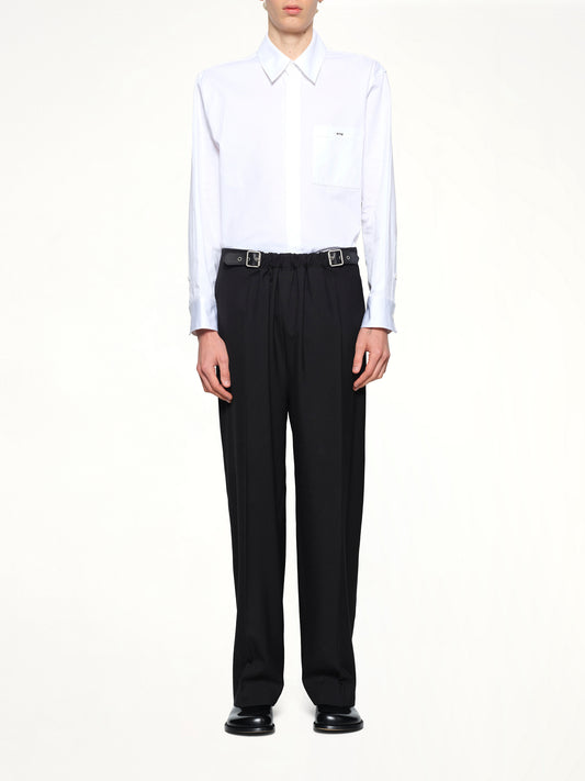 Belted Trousers in Black