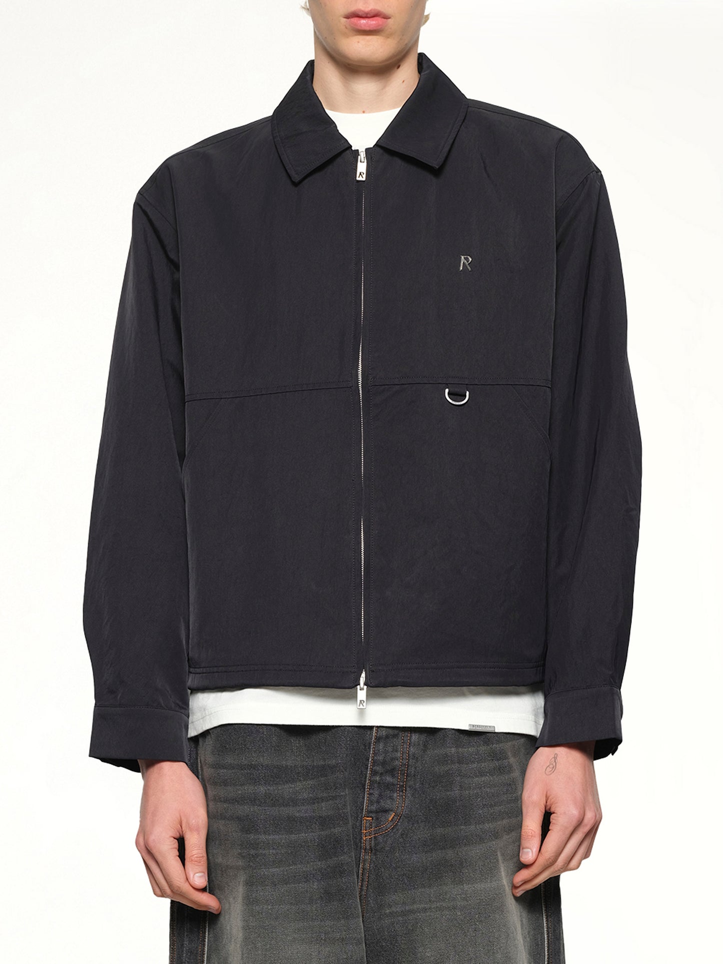 Nylon Shirt in Jet Black