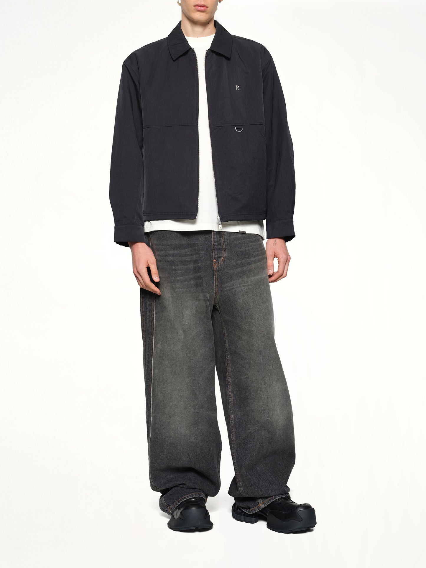 Nylon Shirt in Jet Black