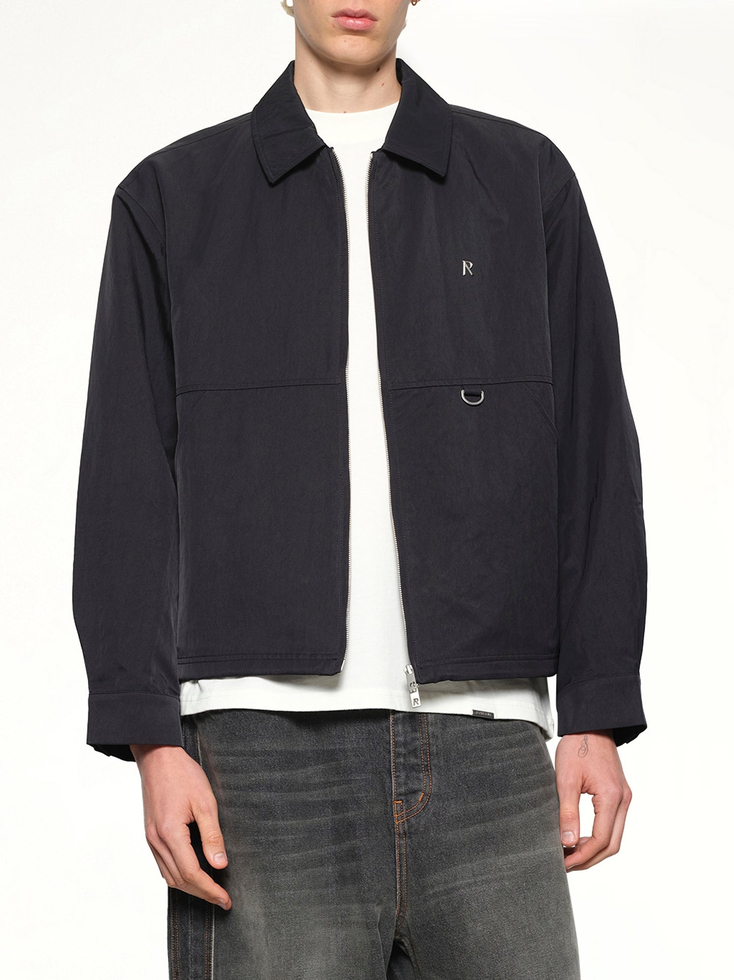 Nylon Shirt in Jet Black