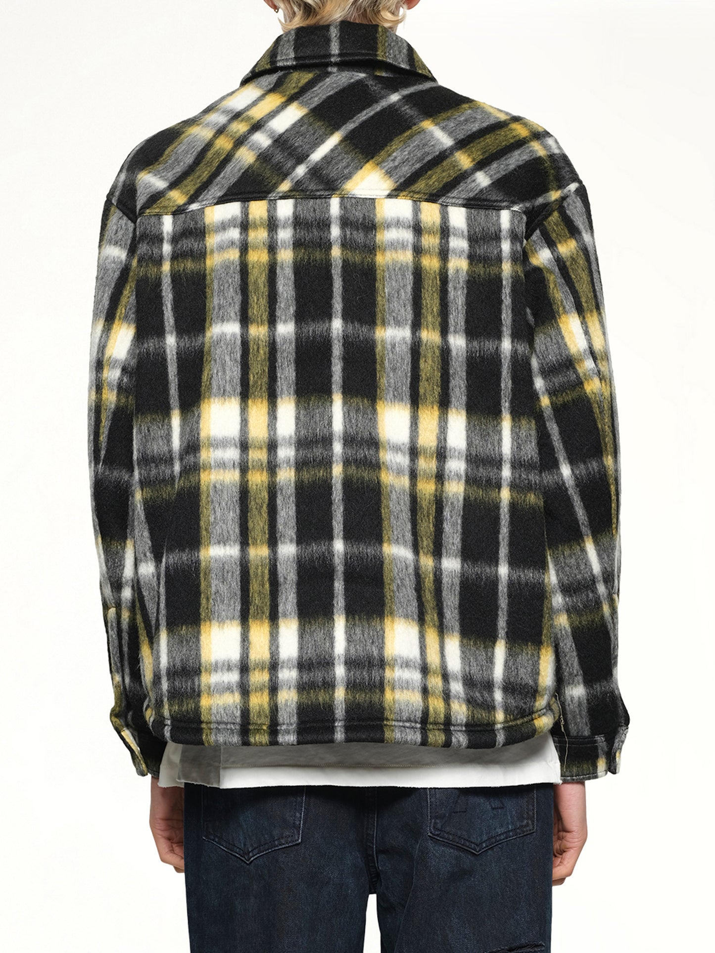 Textured Overshirt in Jet Black