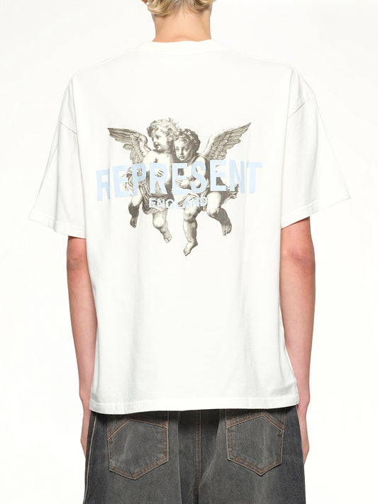 Represent Legacy Cherubs T-Shirt in Flat White