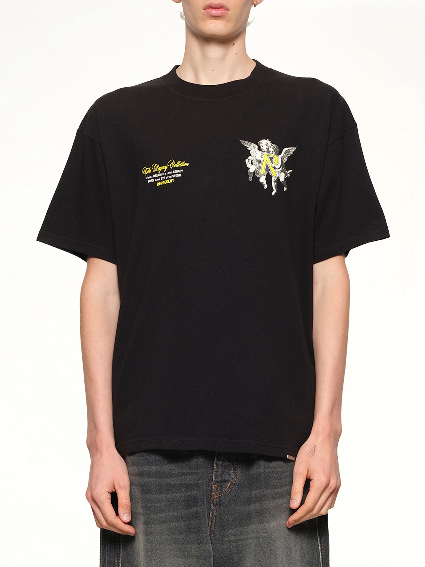 Represent Legacy Cherubs T-Shirt in Jet Black
