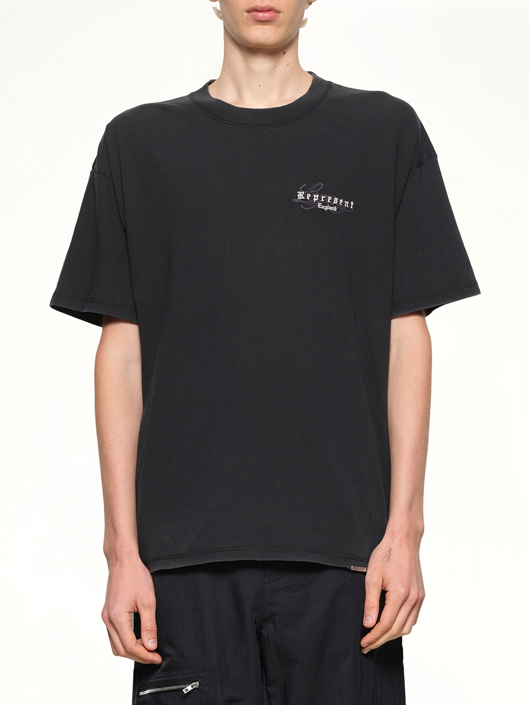 Represent Legacy Overprint T-Shirt in Vintage Black
