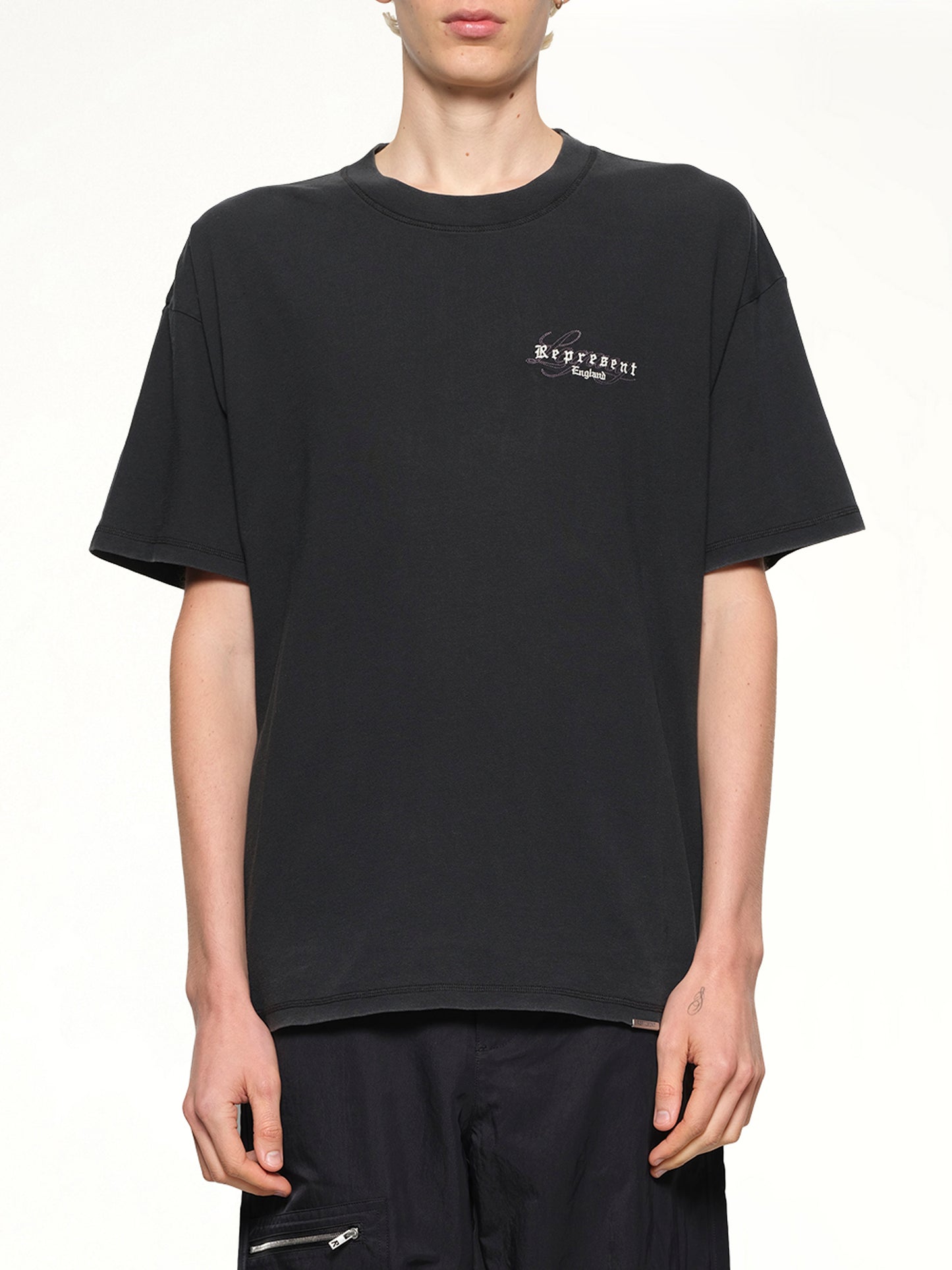 Represent Legacy Overprint T-Shirt in Vintage Black