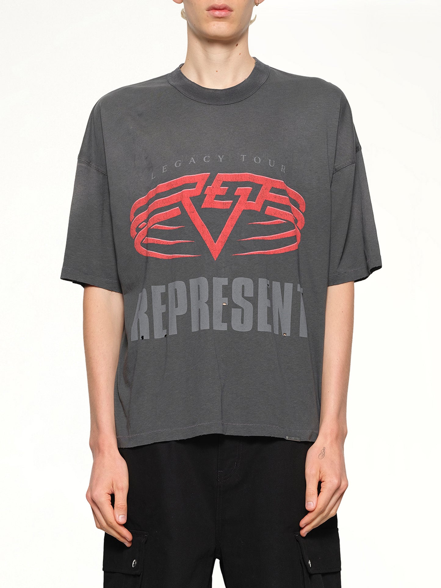 Represent Living Legacy T-Shirt in Sun Fade Grey