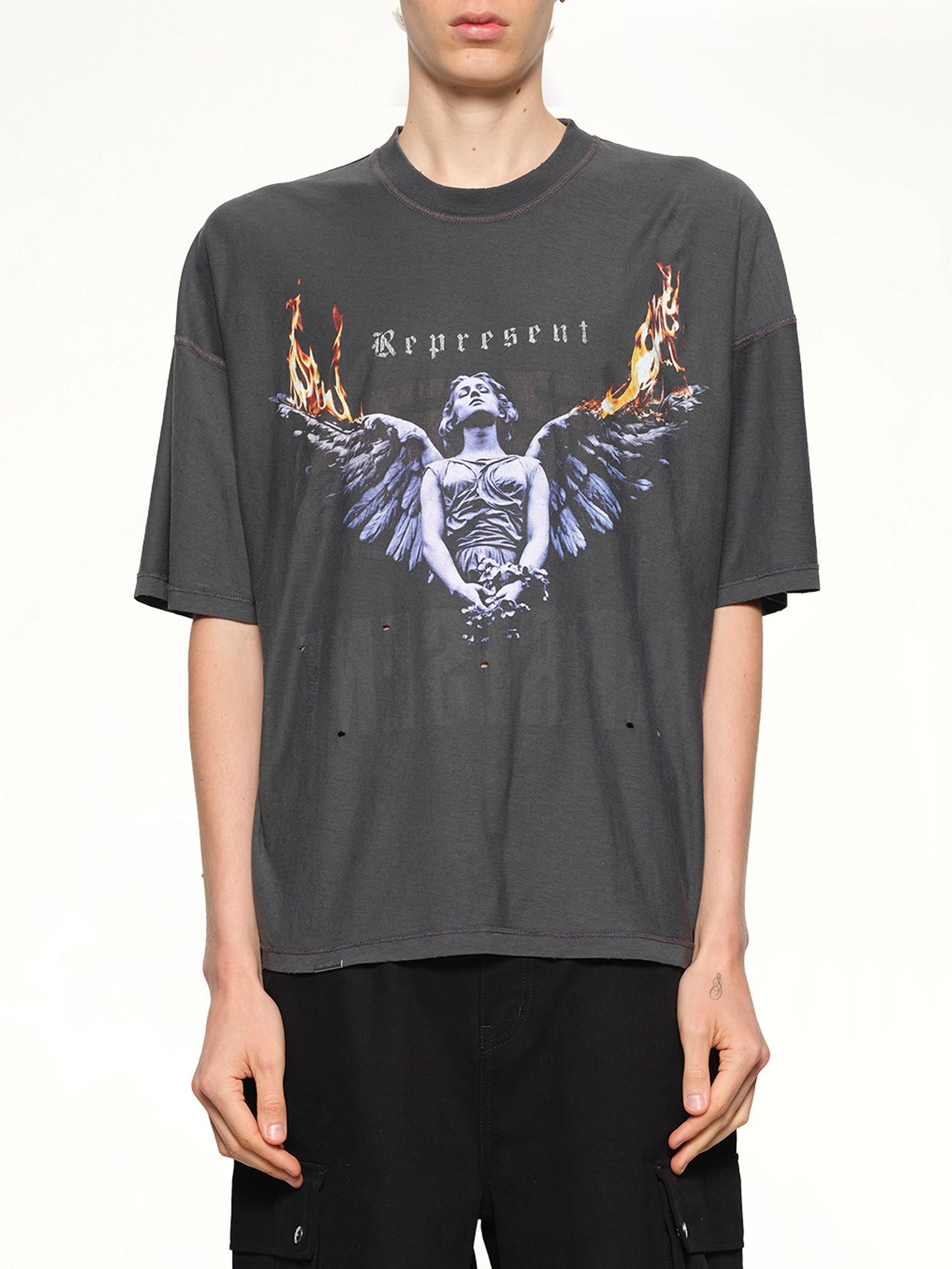 Represent Living Legacy T-Shirt in Sun Fade Grey