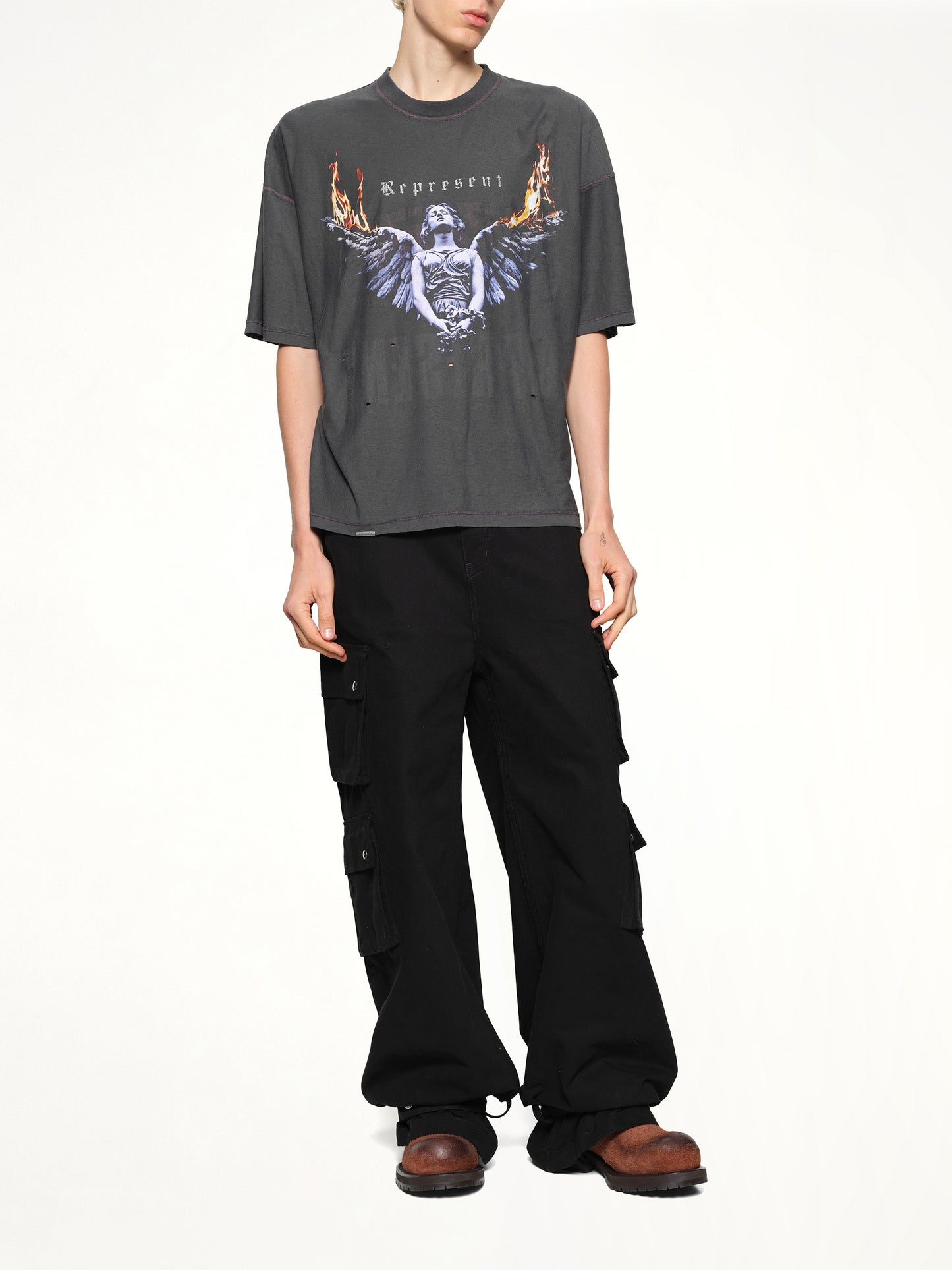 Represent Living Legacy T-Shirt in Sun Fade Grey