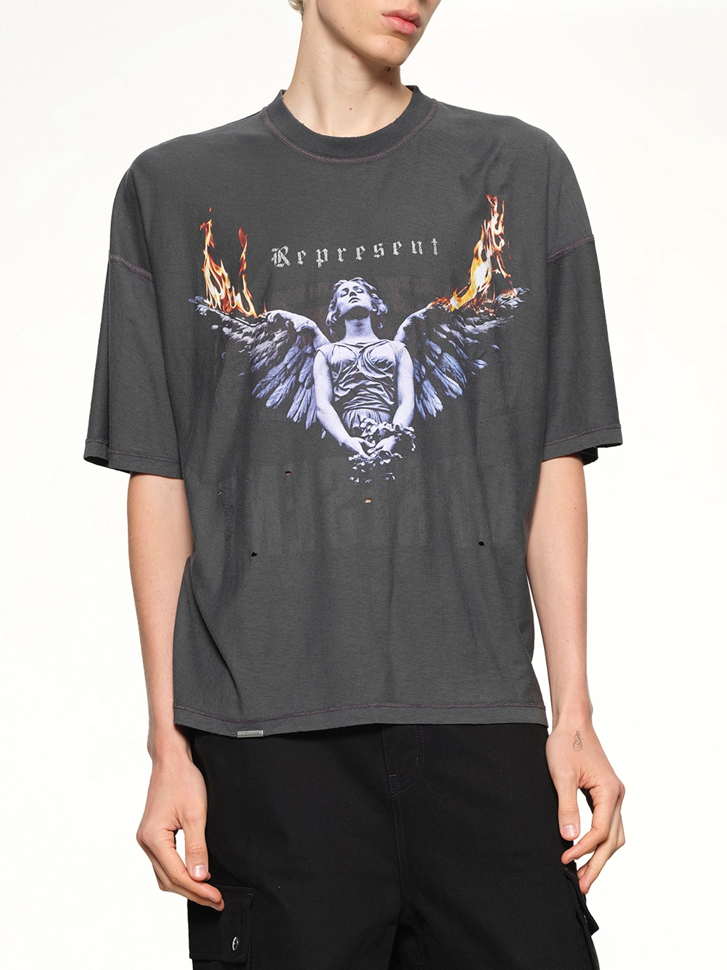 Represent Living Legacy T-Shirt in Sun Fade Grey