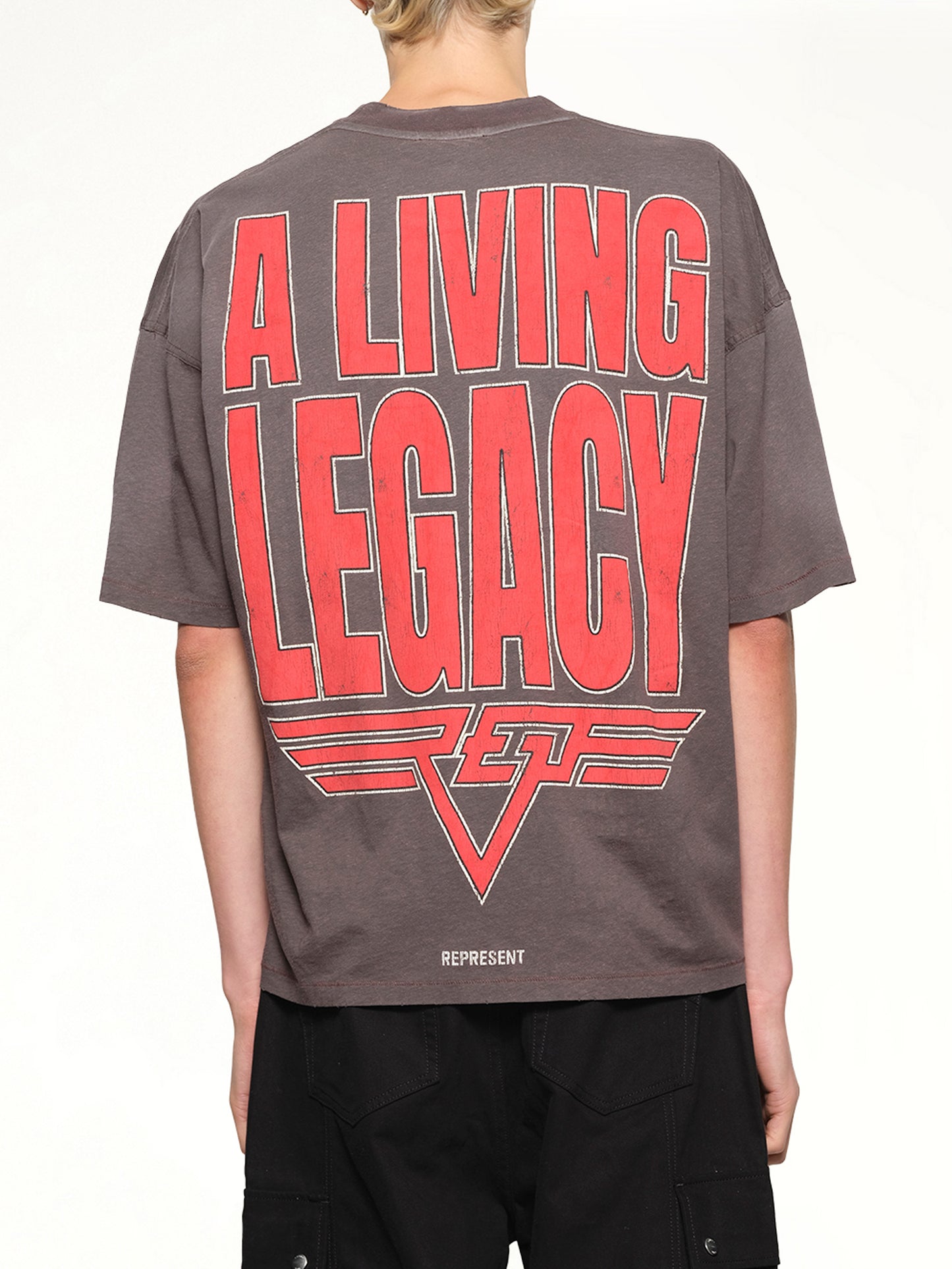 Reversible Living Legacy Falcon T-Shirt in Nero