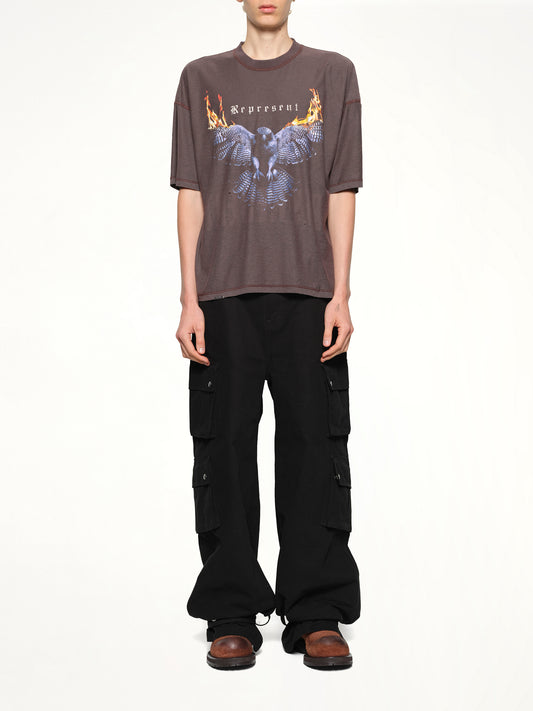 Reversible Living Legacy Falcon T-Shirt in Nero