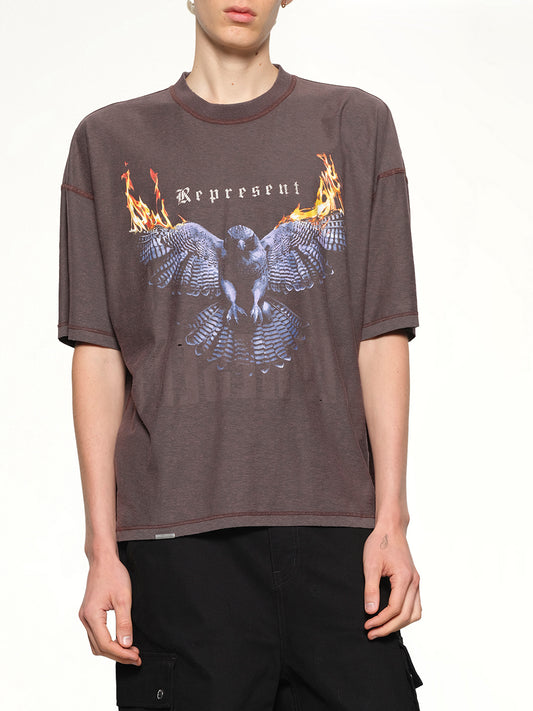 Reversible Living Legacy Falcon T-Shirt in Nero
