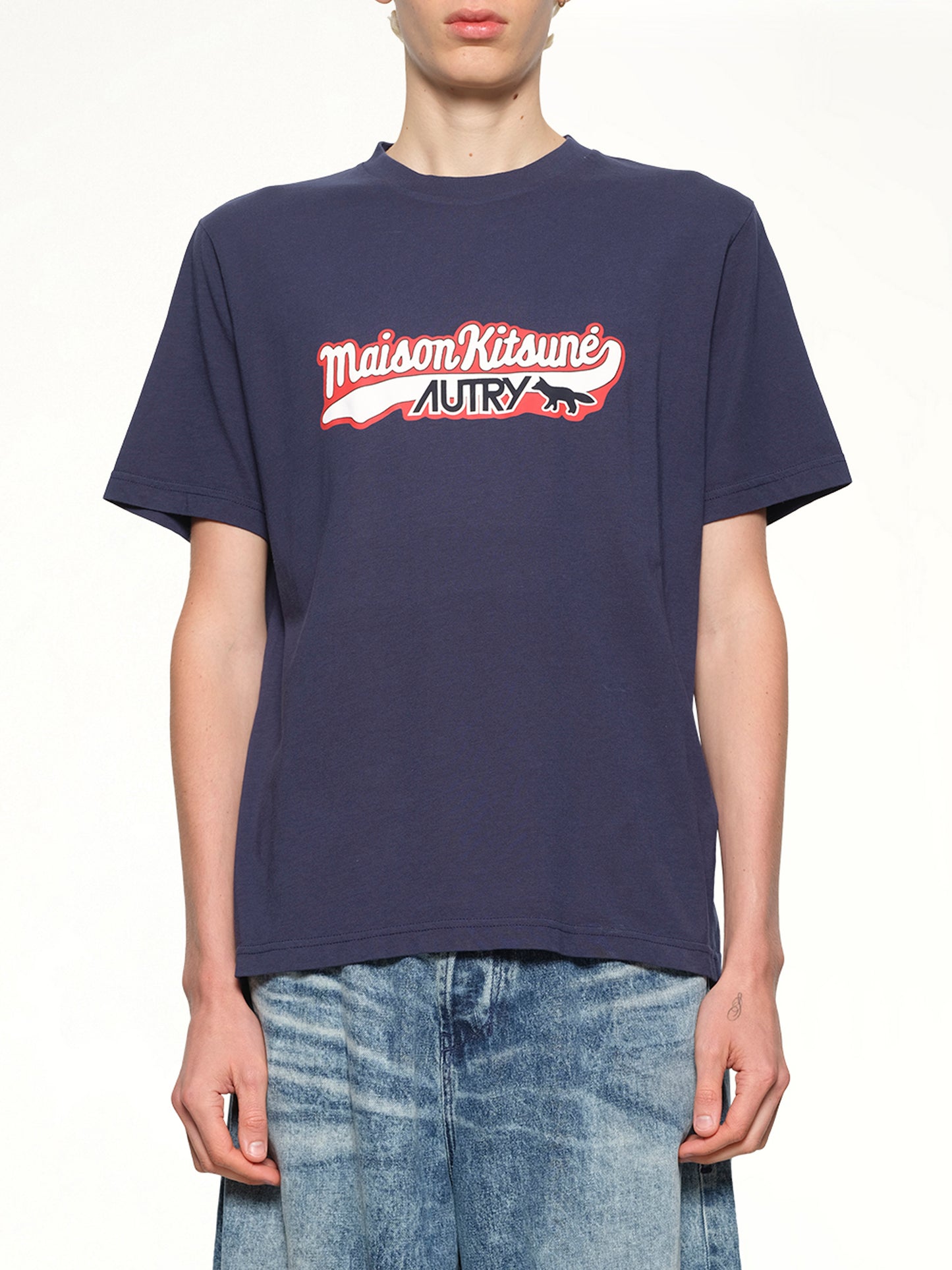 Autry x Maison Kitsune T-Shirt in Blue