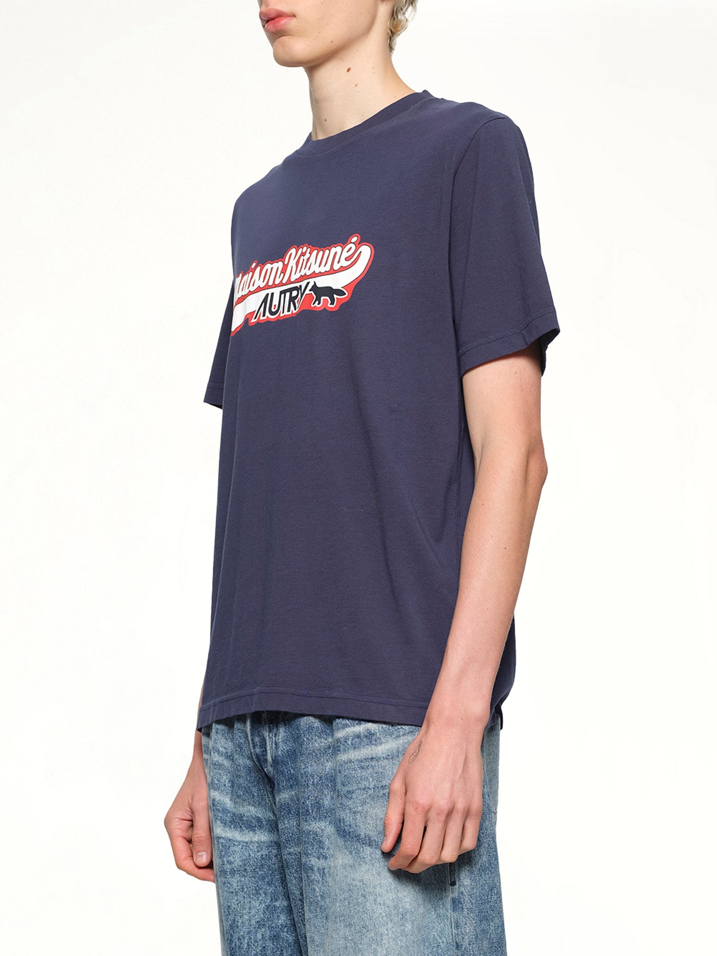 Autry x Maison Kitsune T-Shirt in Blue